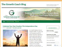 Tablet Screenshot of growthcoachblog.com